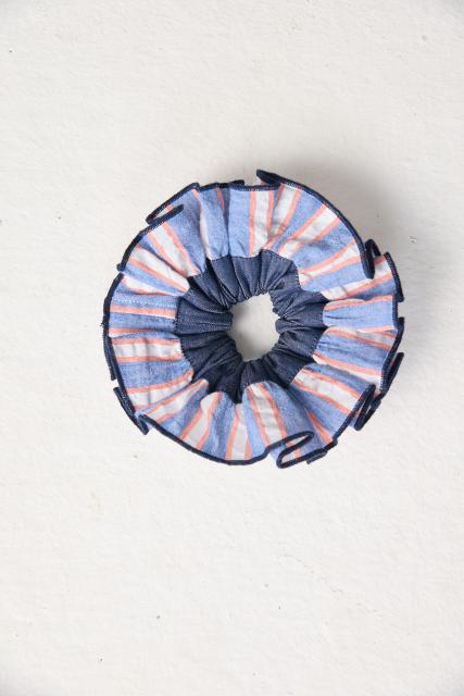 Denim Stripe Scrunchy