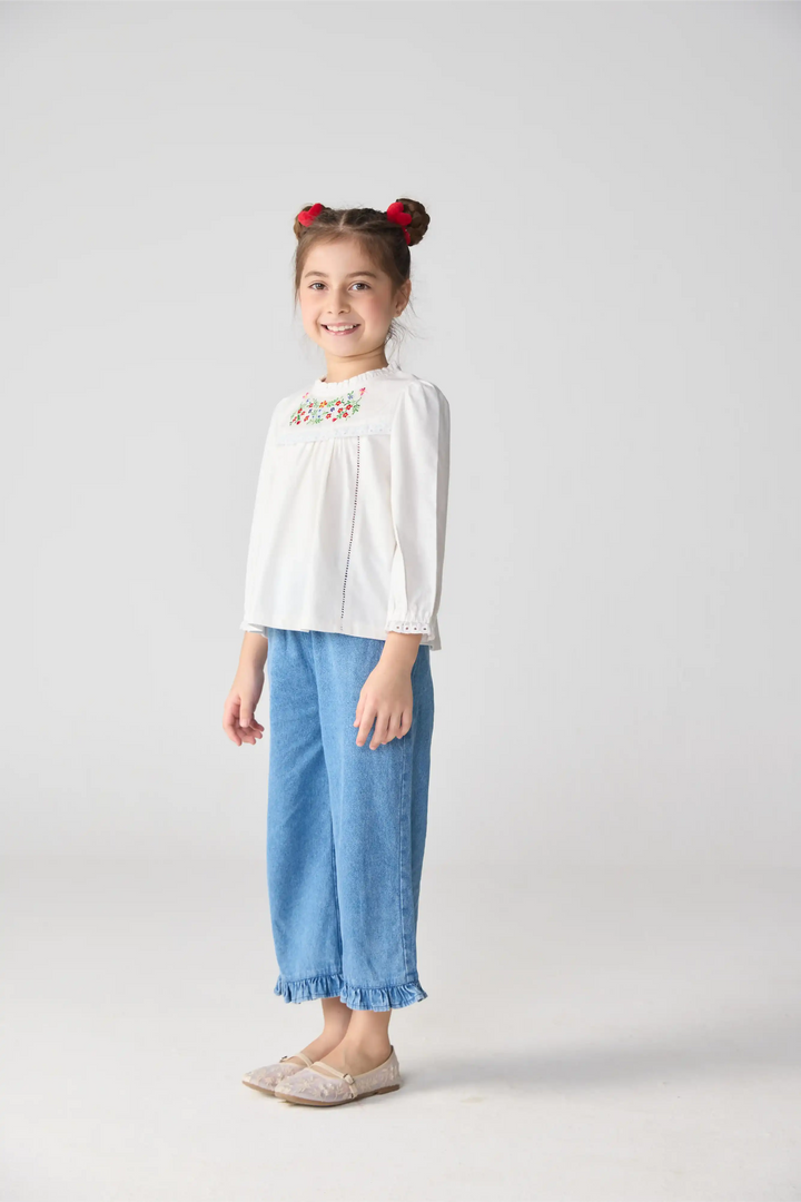Floret Embroidered Blouse