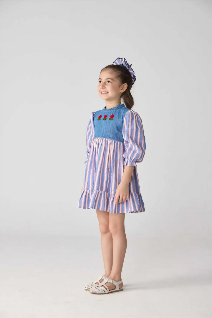 Rosebud Stripe Dress