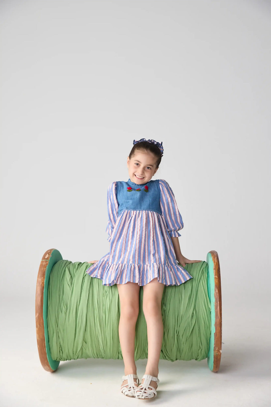 Rosebud Stripe Dress