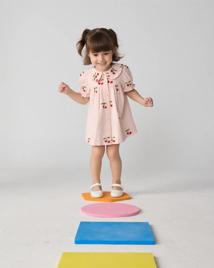 Cherry Dots Blush Pink Dress