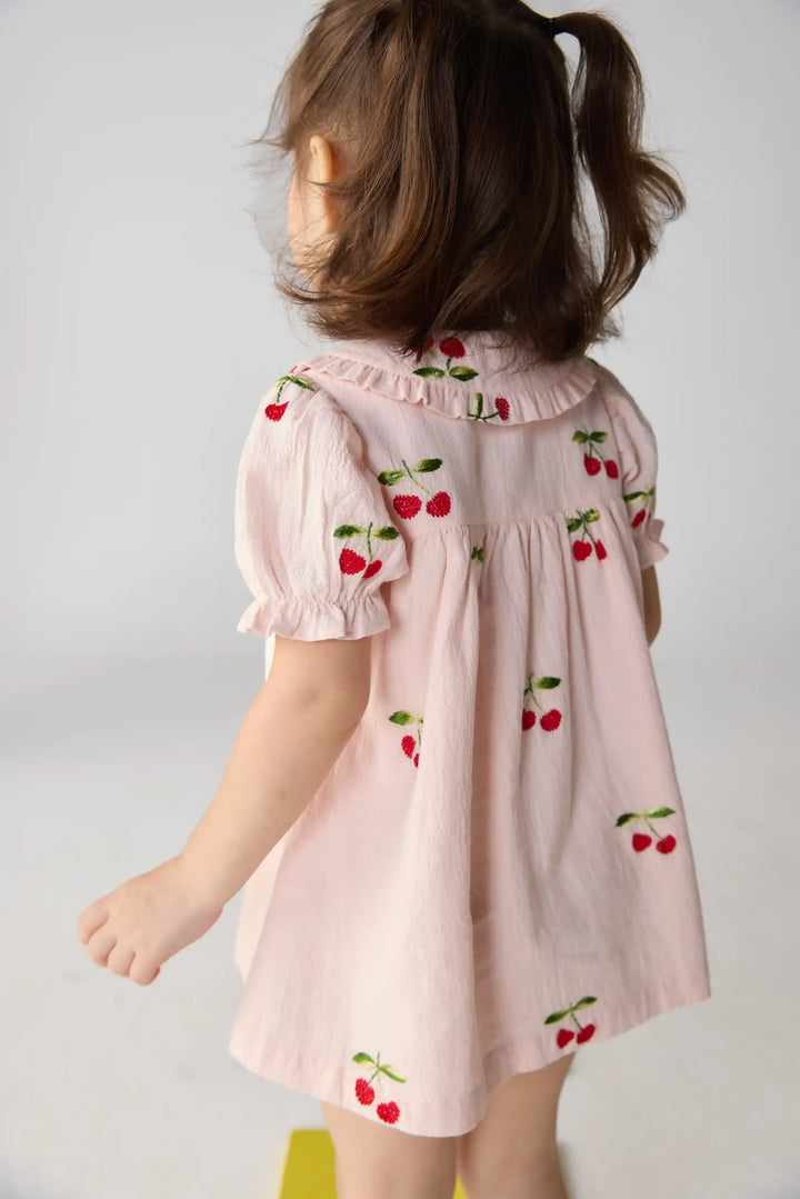 Cherry Dots Blush Pink Dress