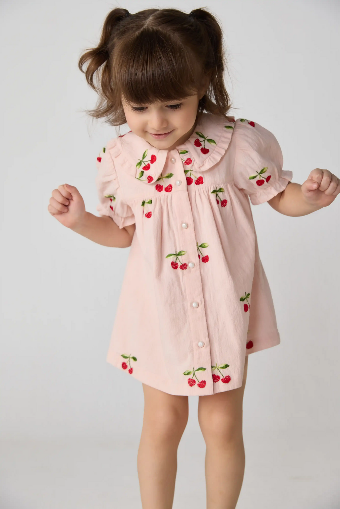 Cherry Dots Blush Pink Dress