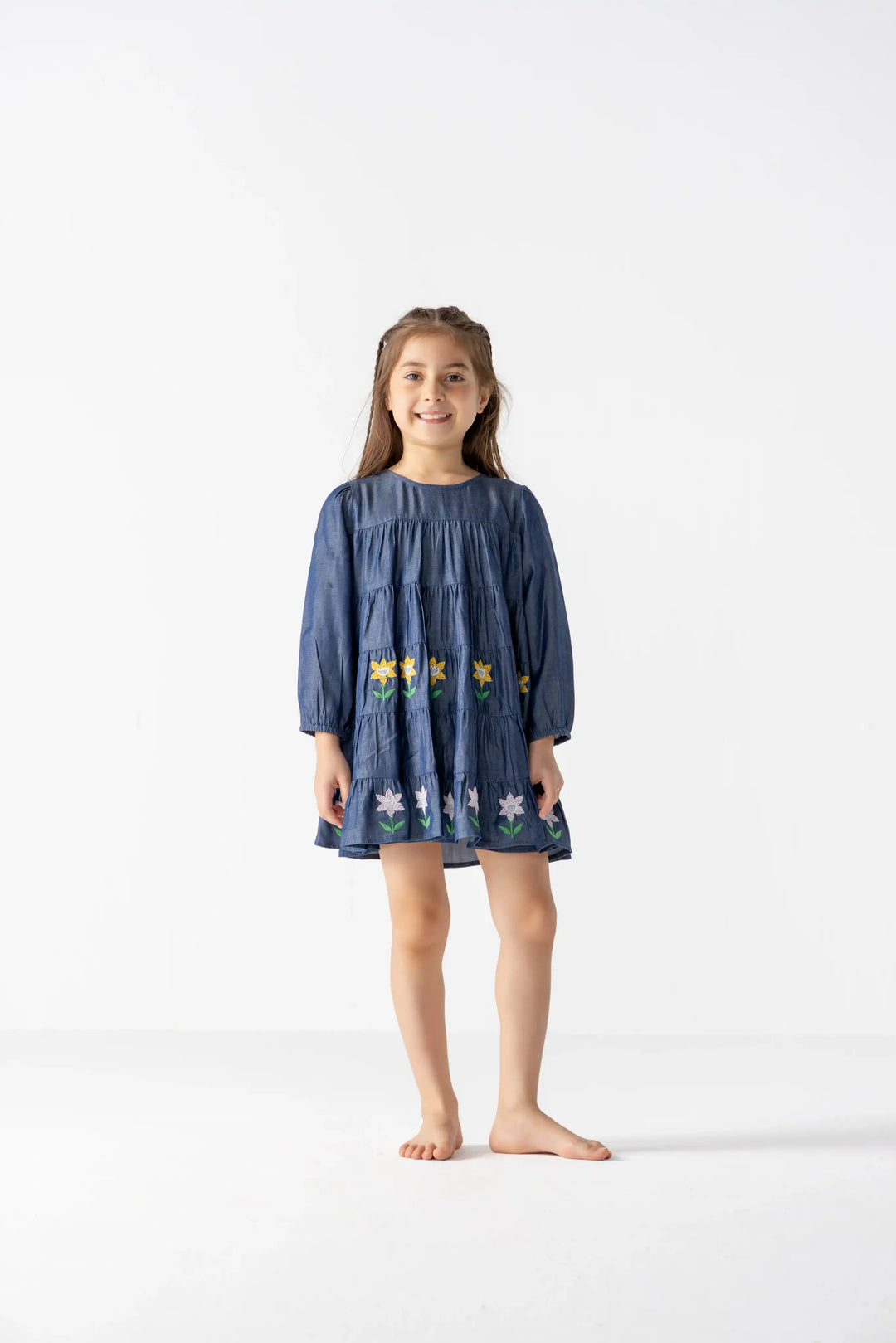 Indigo Petals Dress