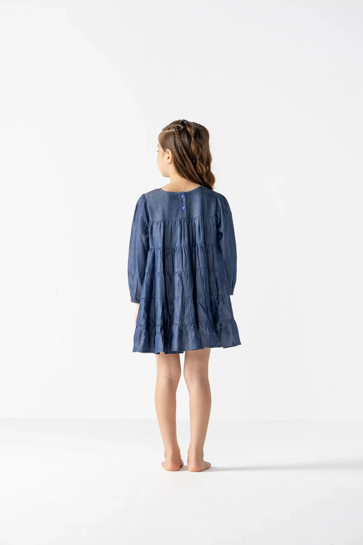 Indigo Petals Dress