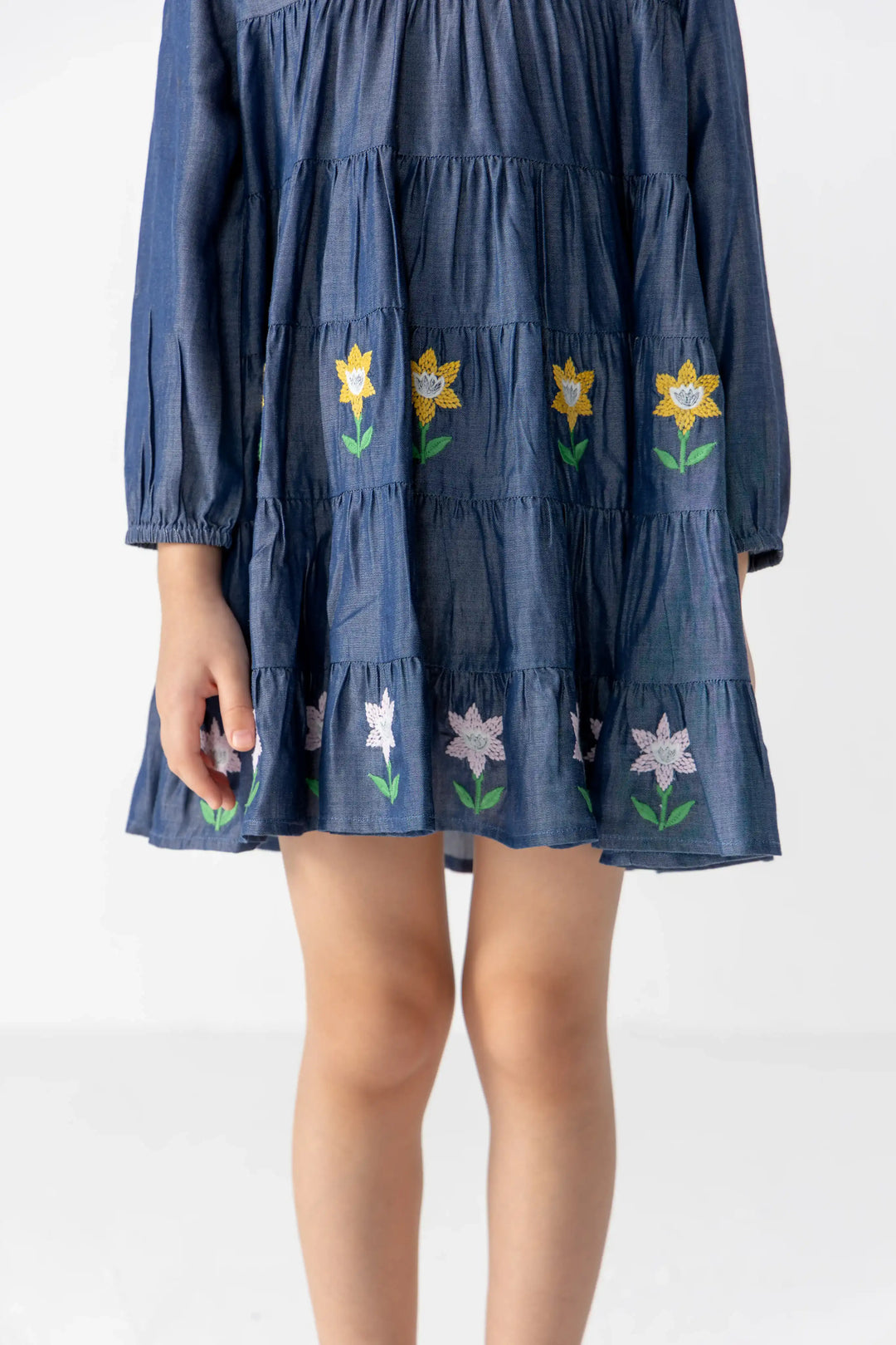 Indigo Petals Dress