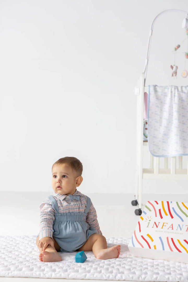 Bow &amp; Beyond Teal Blue Bloomer Set