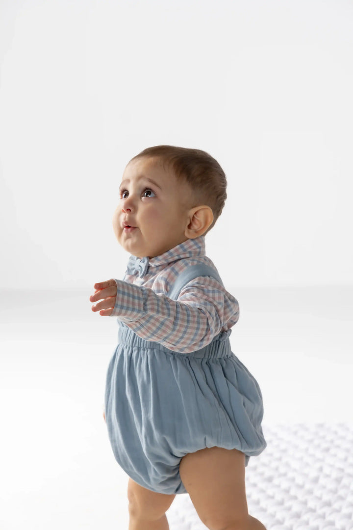Bow &amp; Beyond Teal Blue Bloomer Set