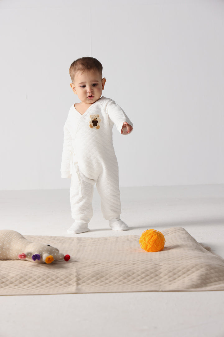 Snowy teddy onesie