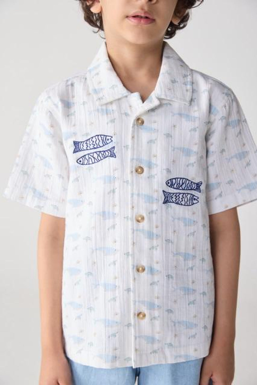 Little Fin fish print shirt